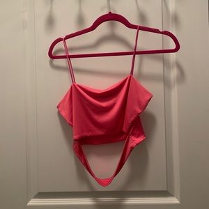 hot pink crop top